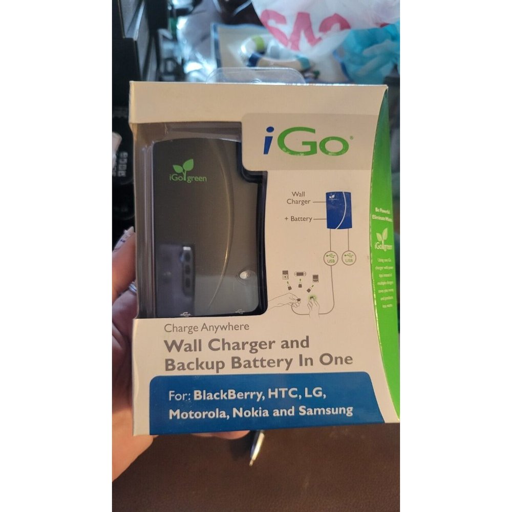 iGo Green Backup Battery and Wall Charger Portable NIB, Nokia HTC LG Samsung etc